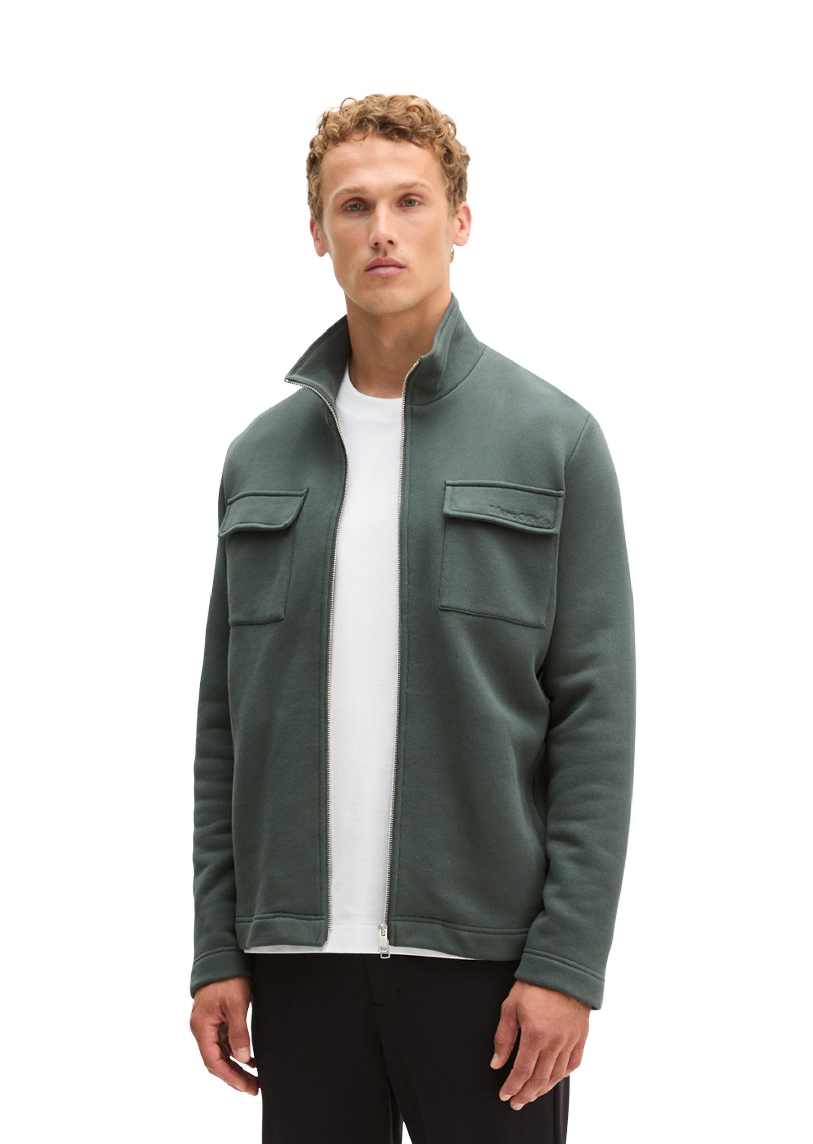Marc O'Polo Sweatjacke aus reiner Bio-Baumwolle