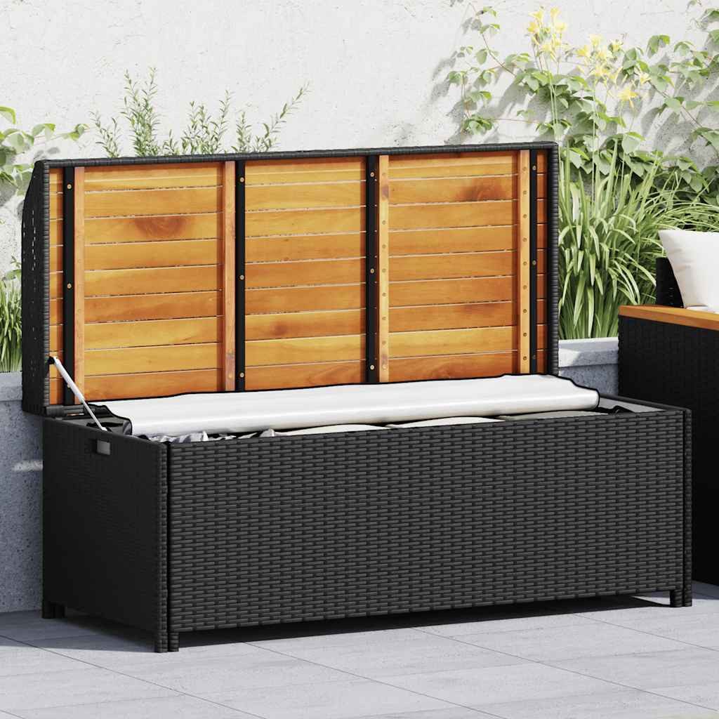 furnicato Truhenbank Sitzbank mit Stauraum 120x50x50 cm in Schwarz (1-St)