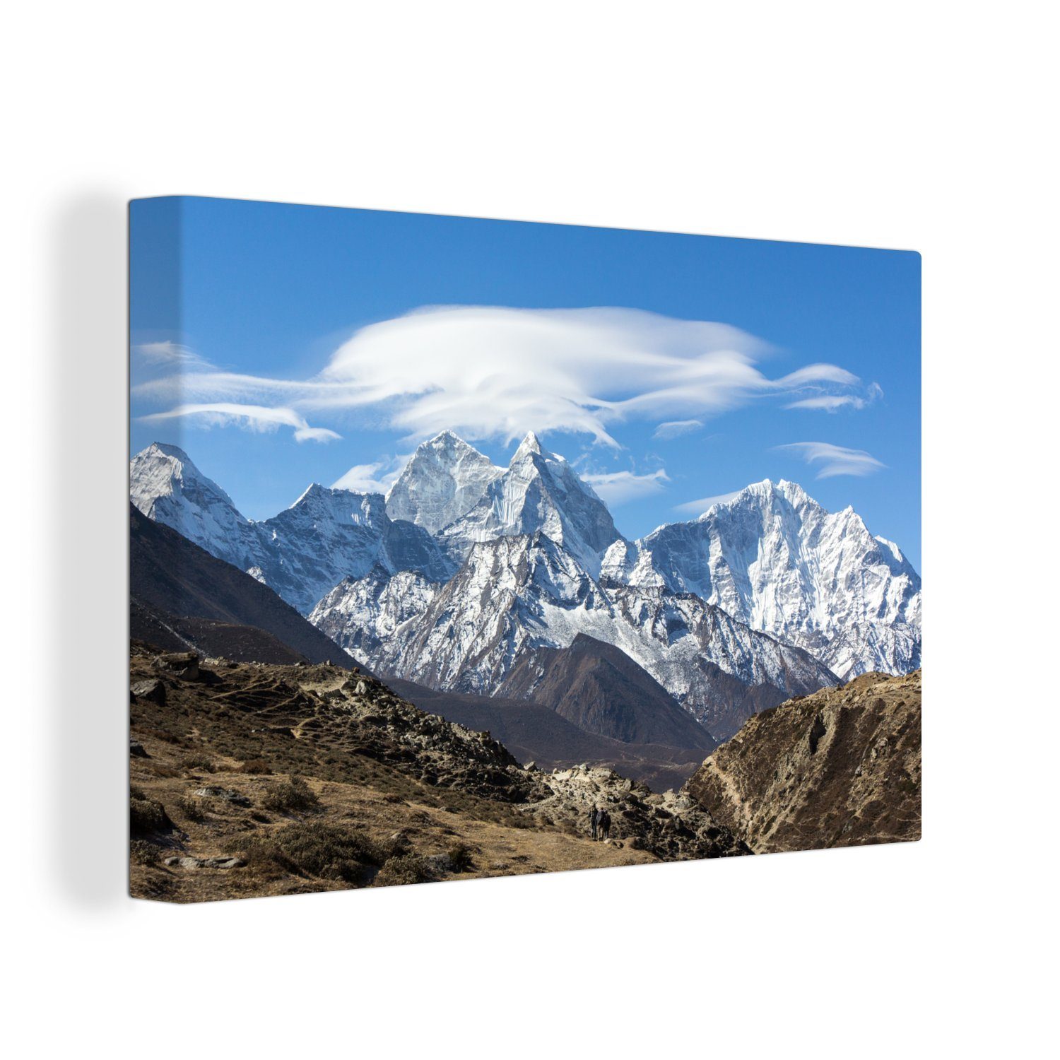 OneMillionCanvasses® Leinwandbild Himalaya-Berg in Nepal, (1 St), Wandbild Leinwandbilder, Aufhängefertig, Wanddeko, 30x20 cm