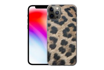 MuchoWow Handyhülle Leopardenmuster, Handyhülle Apple iPhone 12 Pro, Smartphone-Bumper, Print, Handy