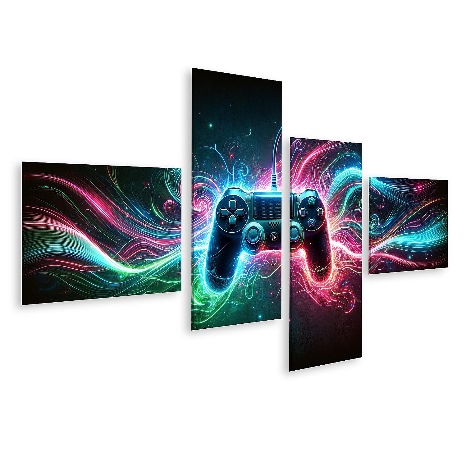 islandburner Leinwandbild Gaming-Controller groß und detailliert