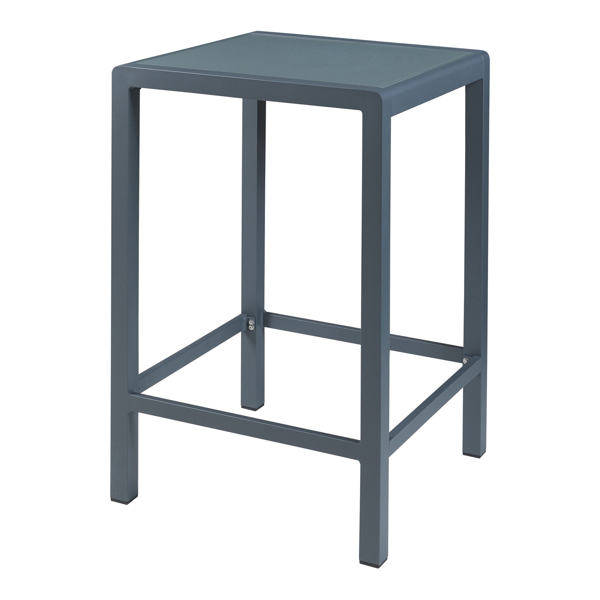 casa.pro Bartisch, »Avise« Aluminium Glasplatte 108 x 70 x 70 cm Anthrazit