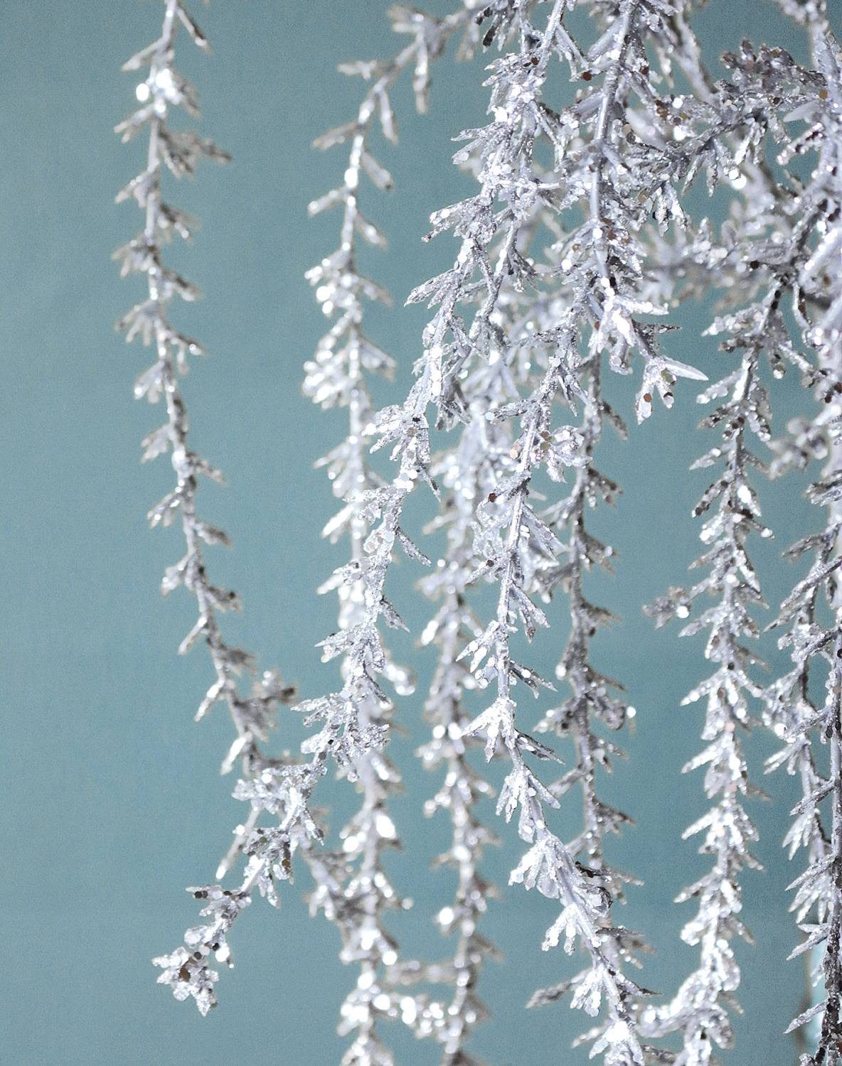 Kunstzweig Künstlicher Rhipsalis Zweig HASAN, Glitzer, Silber, 120cm Rhipsalis, artplants, Höhe 120.0 cm
