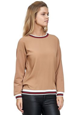 Decay Sweatshirt mit gestreiften Bündchen