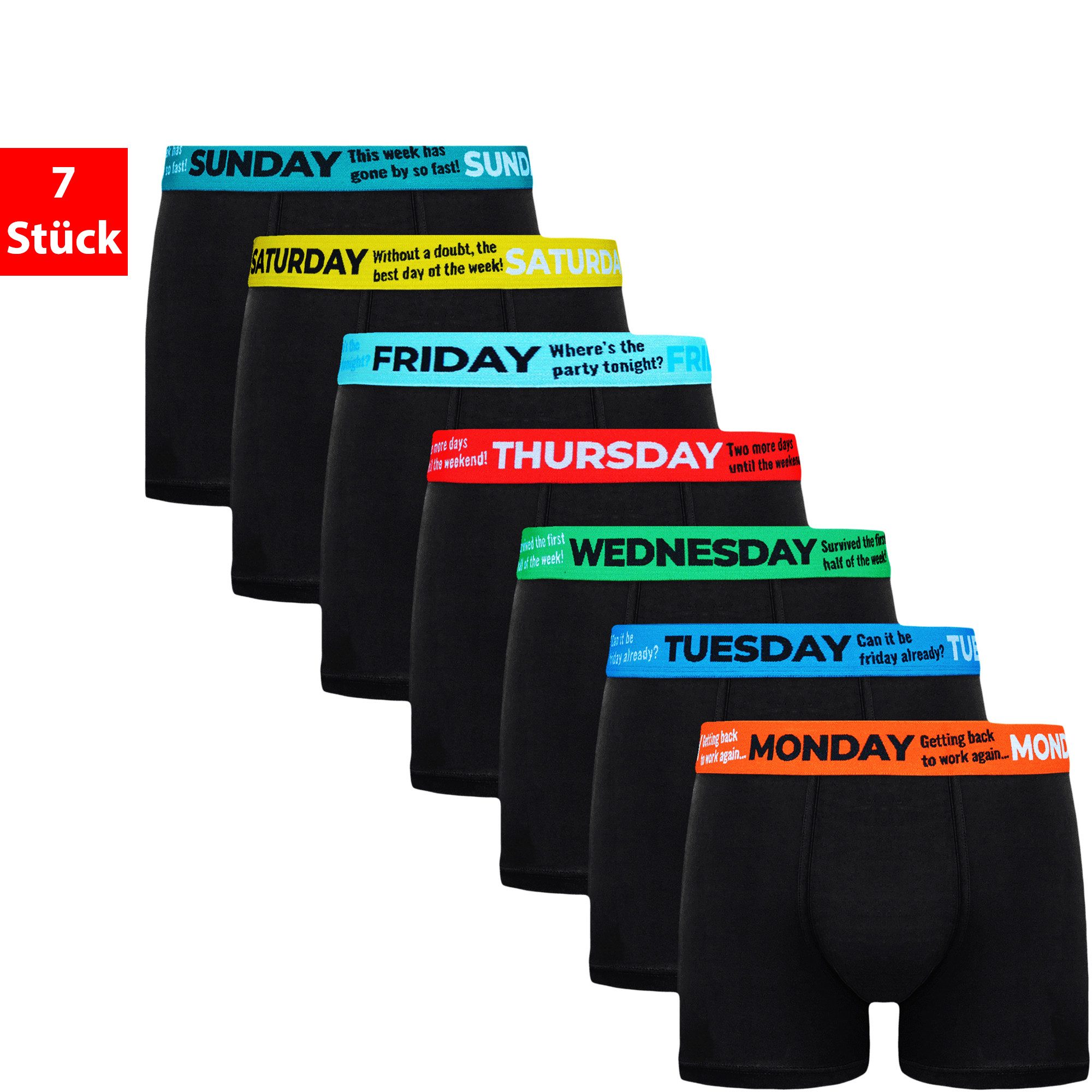 TEXEMP Boxershorts 7er Pack Herren Boxershorts Short Boxer Unterwäsche Unte günstig online kaufen