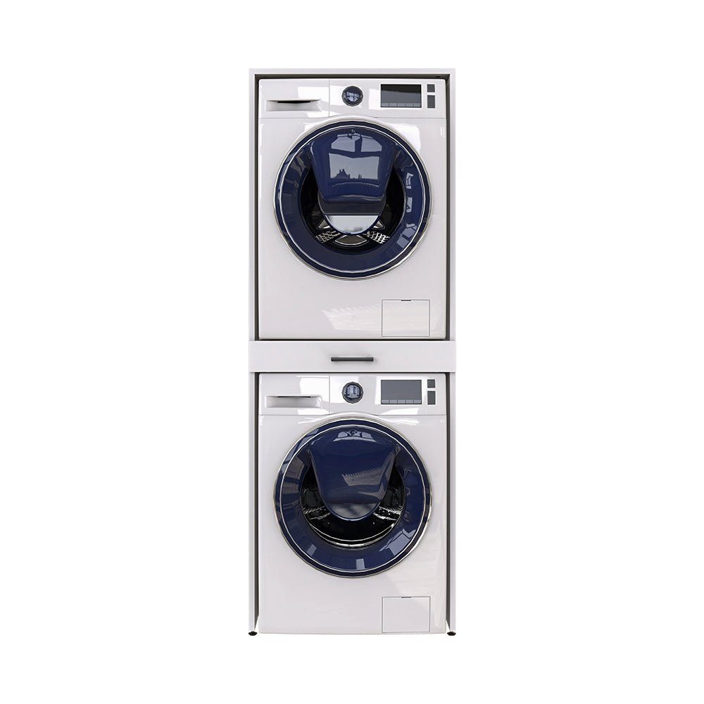 Roomart | für Trockner und Überbauschrank) Weiß (Waschmaschinenschrank Waschmaschine weiß Waschmaschinenumbauschrank