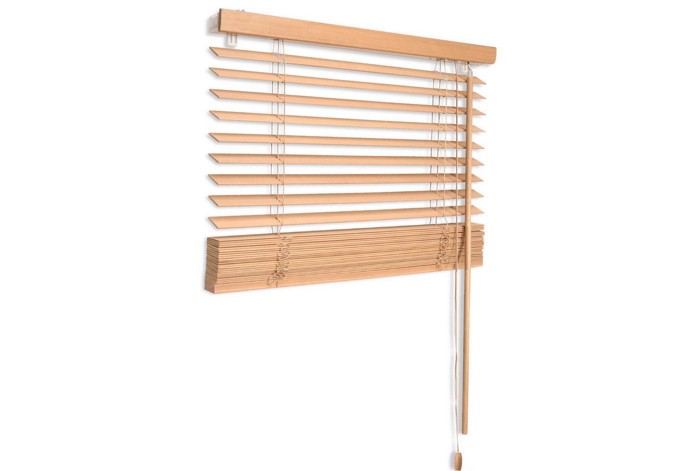 Sol Royal Jalousie Holzjalousie SolDecor JH3 Jalousie aus Holz in, 40x130cm, Eichenoptik, Tür- und Fensterjalousie Holz Blickschutz 3,5 cm breite Lamellen