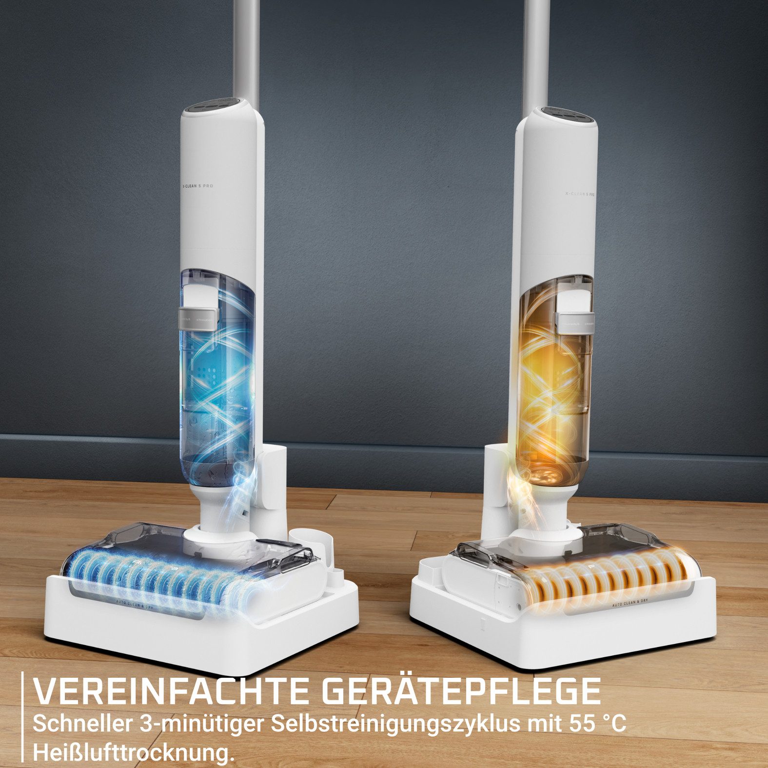 Rowenta Nass-Trocken-Akkusauger X-Clean 5 Pro, 200 W, beutellos, 250 W, beutellos, selbstreinigend und -trocknend, AUTO-Erkennungsmodus – Bild 4 von 5
