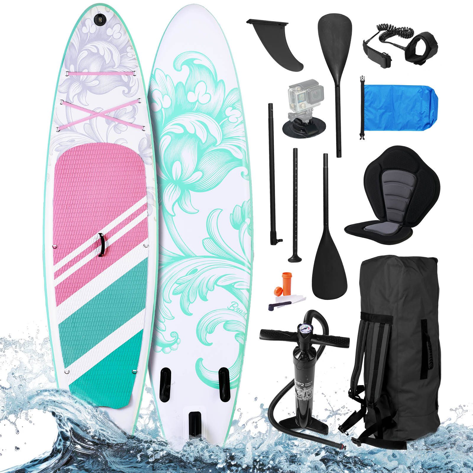 BRAST SUP-Board Lady, Aufblasbares Stand up Paddle Set für Frauen, 300cm, viele Modelle, inkl. Sonderzubehör