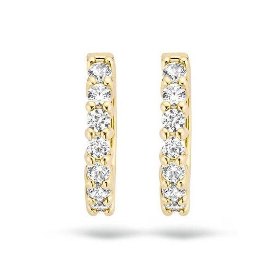 Blush Paar Creolen BLUSH Creolen 14 Karat Gelbgold mit Zirkonia 7134YZI günstig online kaufen