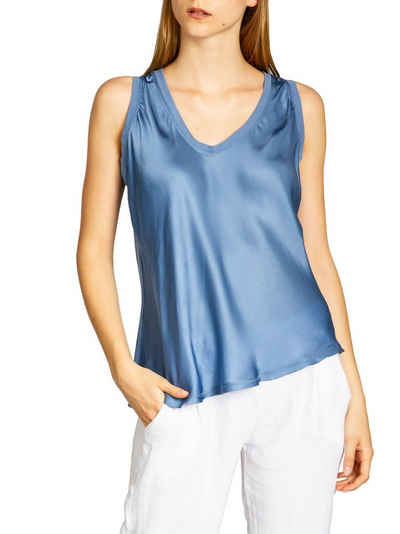 Caspar Shirtbluse SRT026 lässiges Damen Sommer Satin Träger Shirt