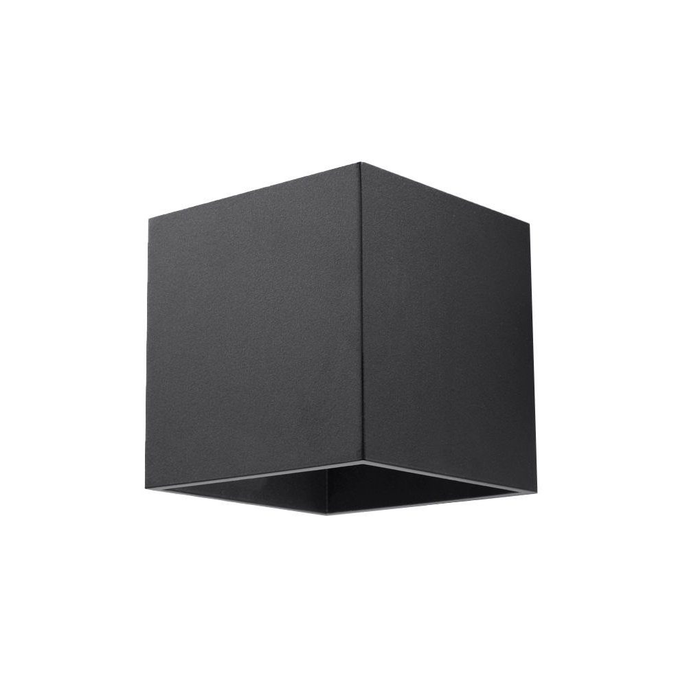 Wandleuchte 10x12x10 ca. SOLLUX lighting 1 G9, schwarz, 1x QUAD Wandlampe Wandleuchte cm