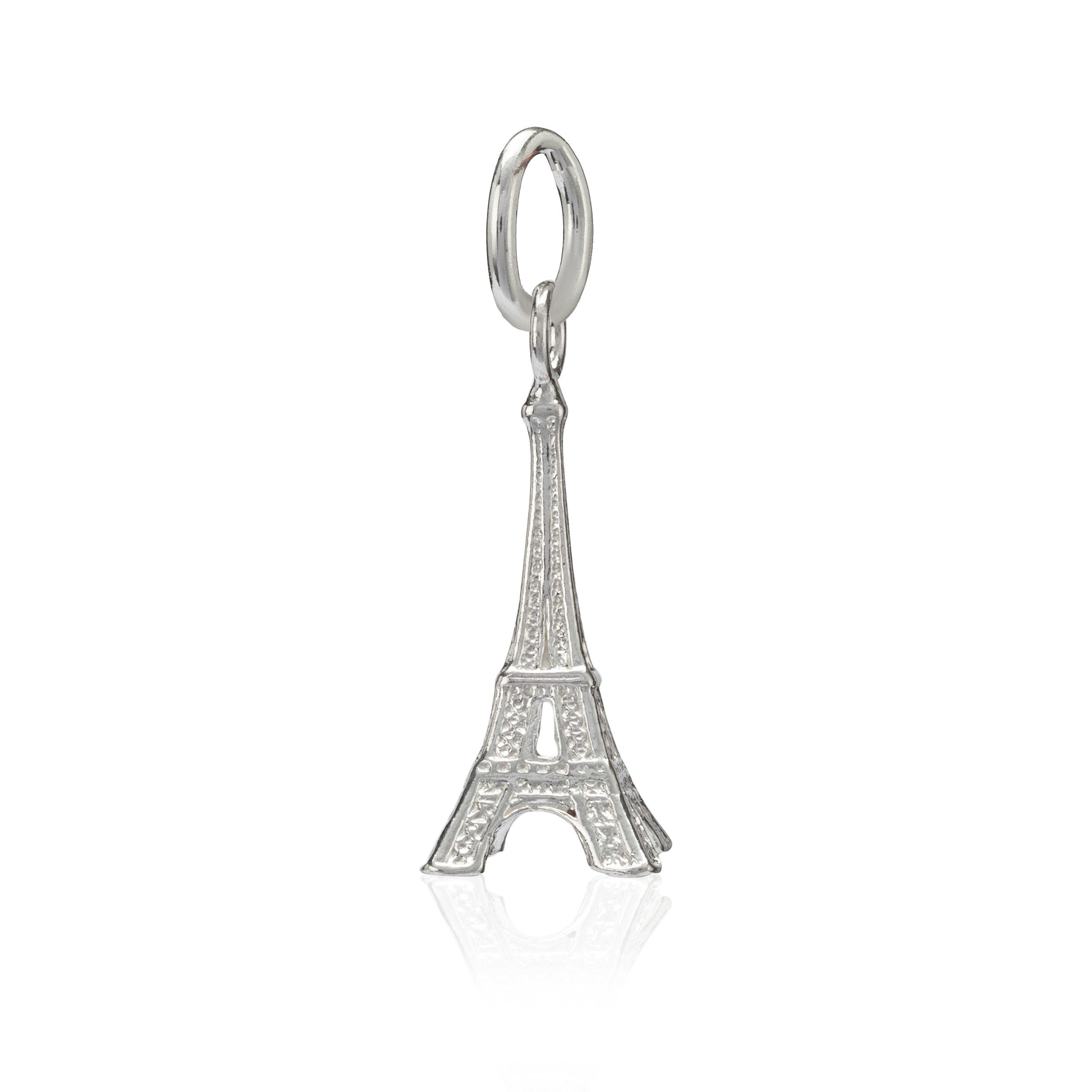 NKlaus Kettenanhänger Damen Kettenanhänger Eiffelturm 925 Silber 19x9mm, 925 Sterling Silber Silberschmuck für Damen