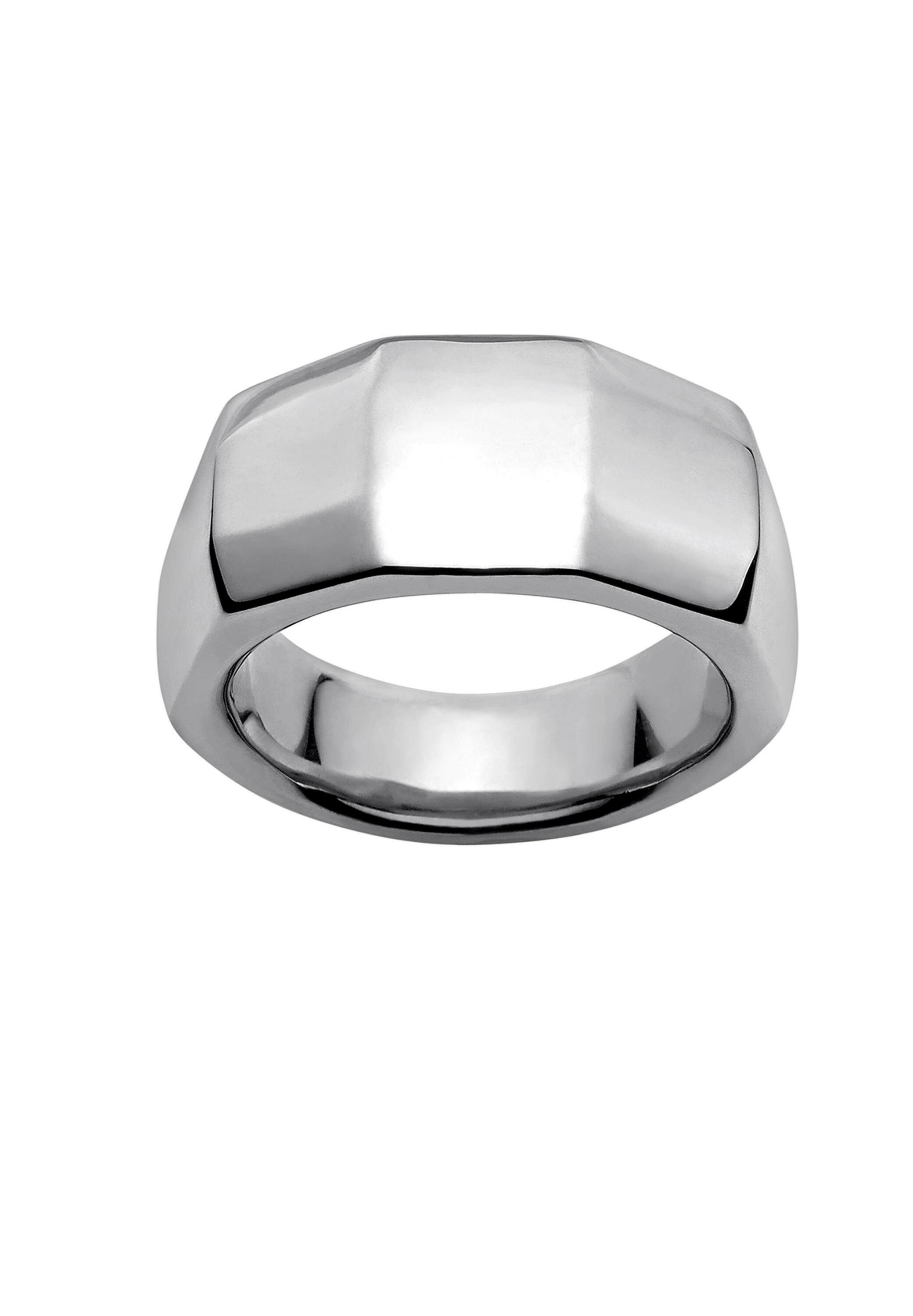 M&M Fingerring Ring Damen silber / gold breit (12mm) Pure Volume (1-tlg), deutsche Qualität, inkl. edles Schmucketui