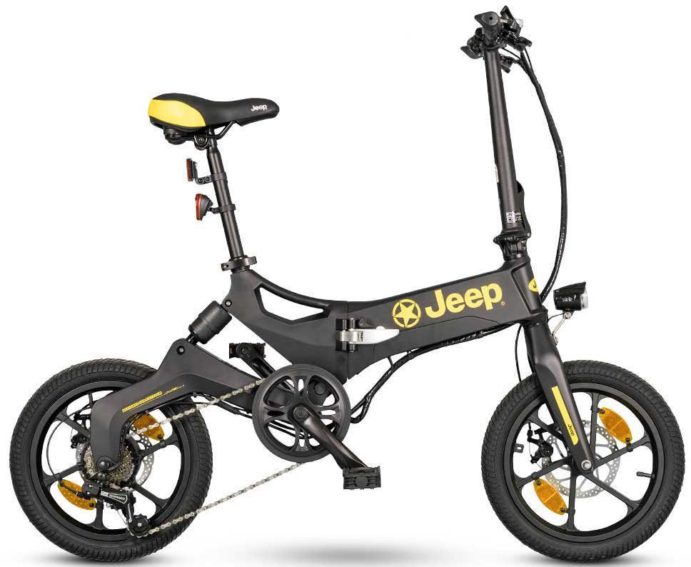 Jeep E-Bikes E-Bike FR 6020, 1 Gang, Kettenschaltung, Heckmotor, (mit Akku-Ladegerät), Pedelec