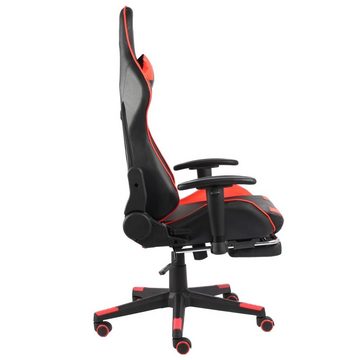 vidaXL Bürostuhl Gaming-Stuhl mit Fußstütze Drehbar Rot PVC