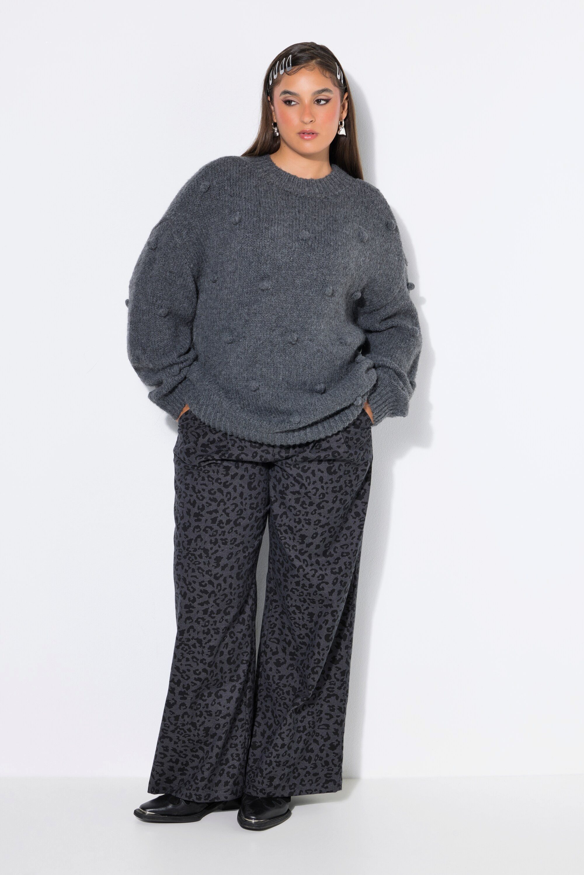 Studio Untold Strickpullover Pullover Oversize Shape 3D-Bubbles