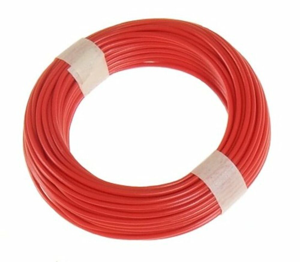 Kahlert Licht Modellbausatz Litze 1-adrig, 18 x 0,1/ 10m, rot