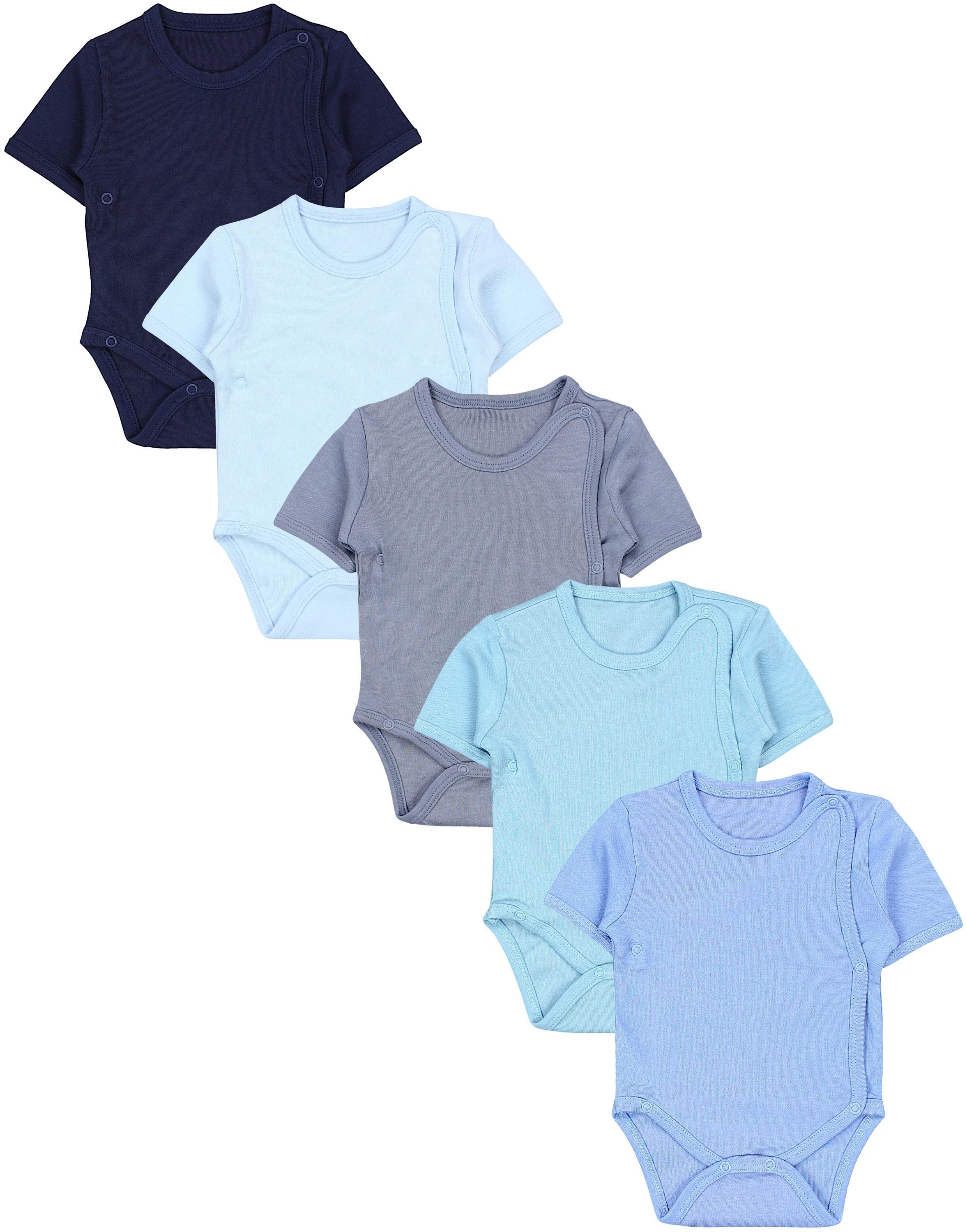 TupTam Kurzarmwickelbody TupTam Baby Jungen Kurzarm Wickelbody Baumwolle Body 5er Set