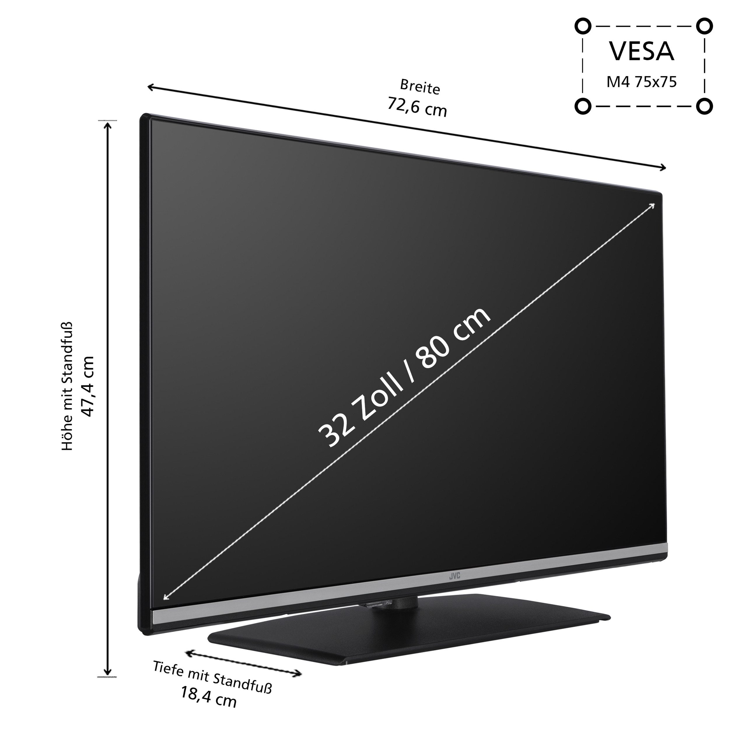 JVC LT-32VDF5455 LCD-LED Fernseher (80 c...