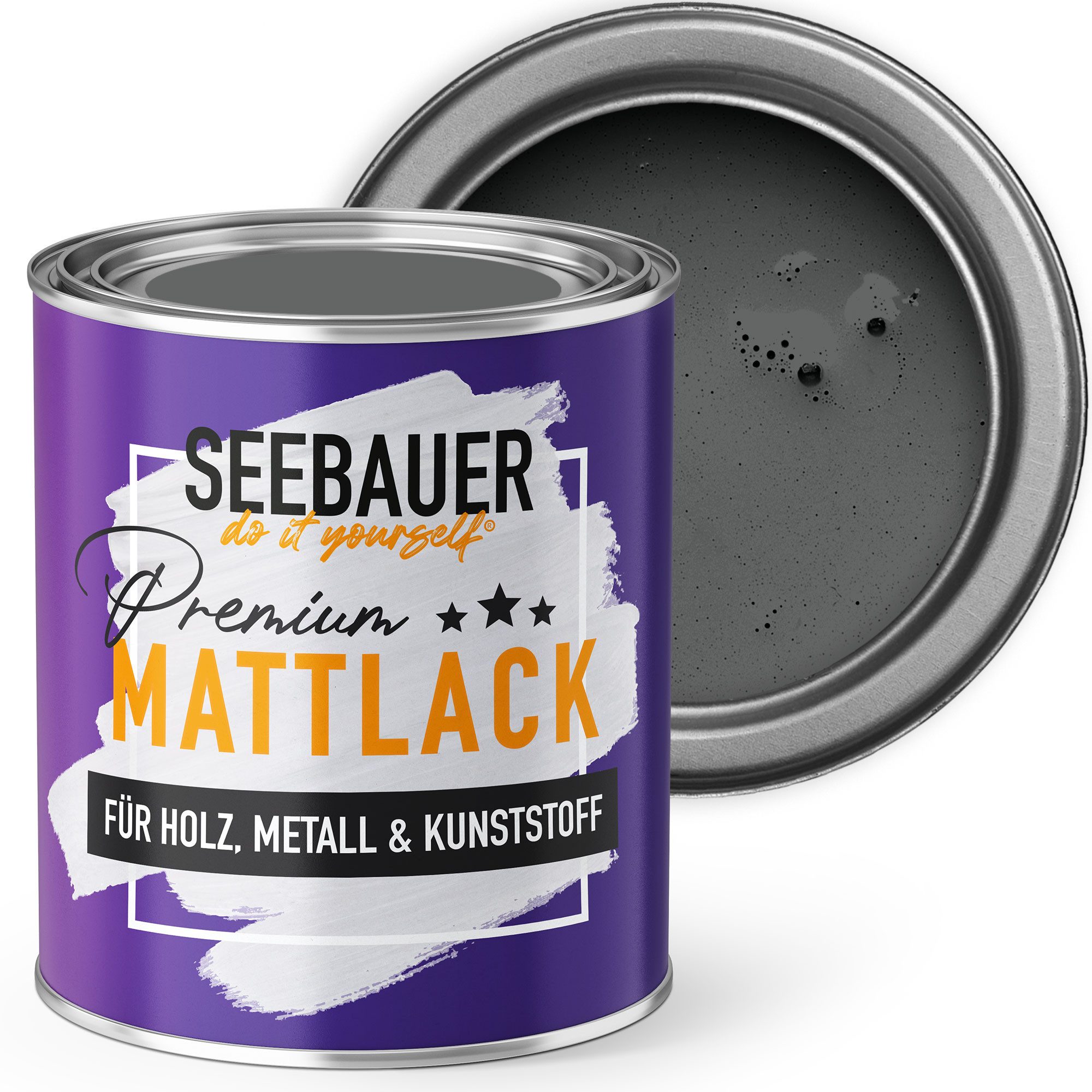 SEEBAUER diy Holzlack Mattlack, Hybrid-Lack für Holz, Metall, Kunststoff - Möbelfarbe ohne Schleifen