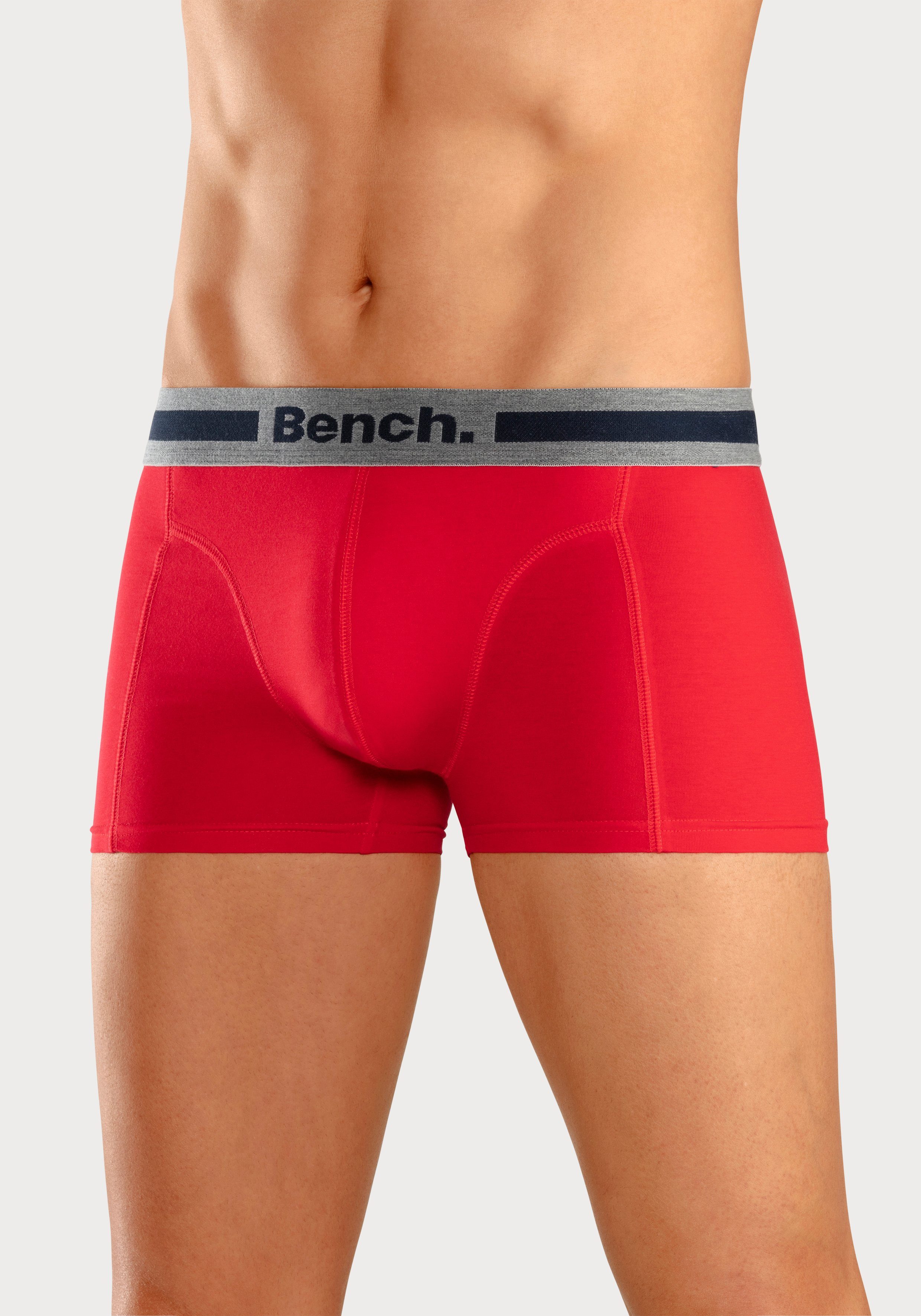 Bench. Boxer Boxershorts für Herren (Packung, 4-St) Unterhosen mit Overlock-Nähten vorn – Bild 3 von 5