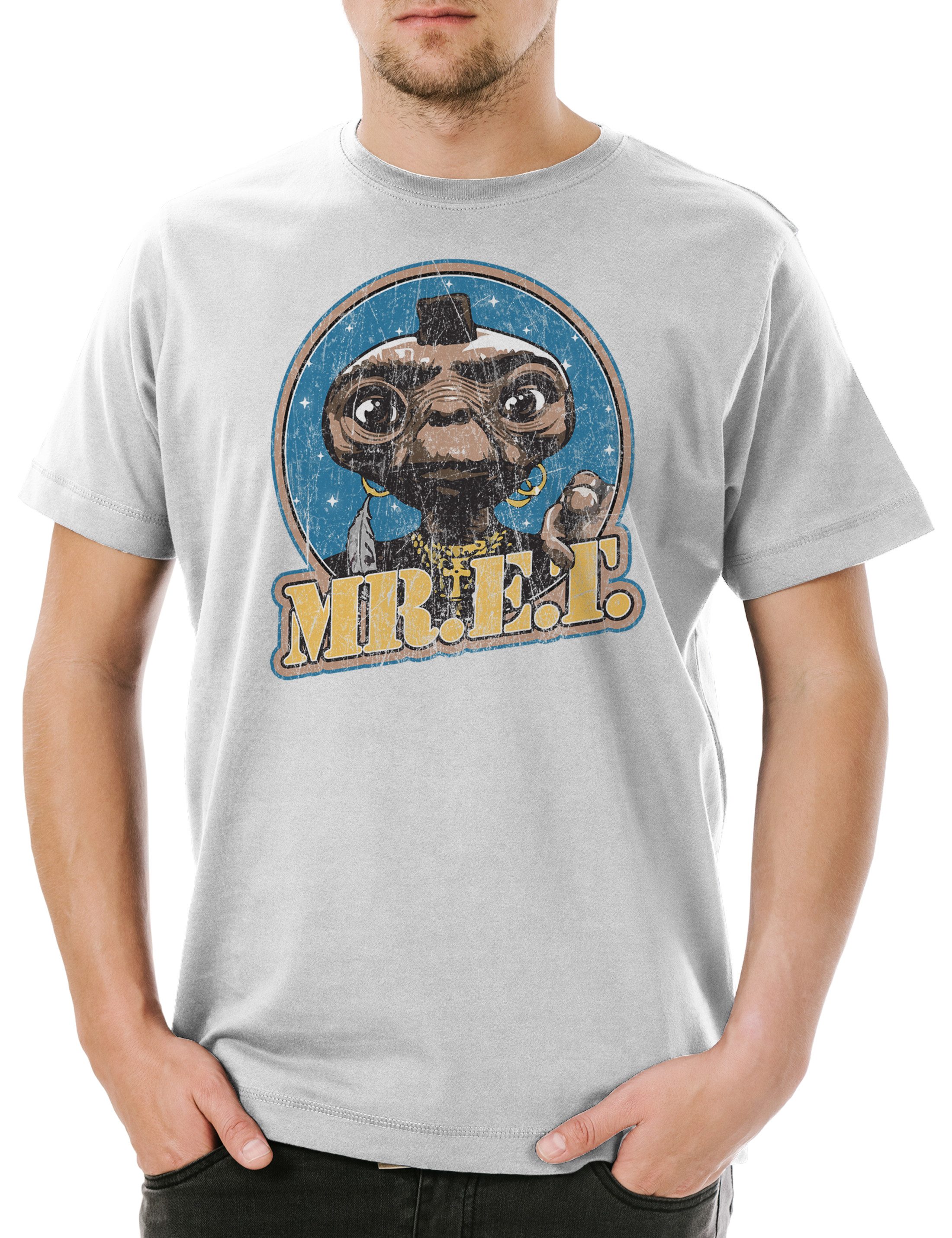 Print-Shirt Mr ET Herren T-Shirt Series Movie T Fun Bus Van Team B.A. 80s Film
