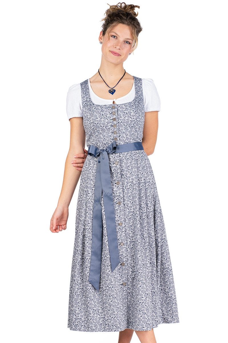 Dirndl Dirndl lang 2tlg. - KLOSTERSEE - blau gemustert