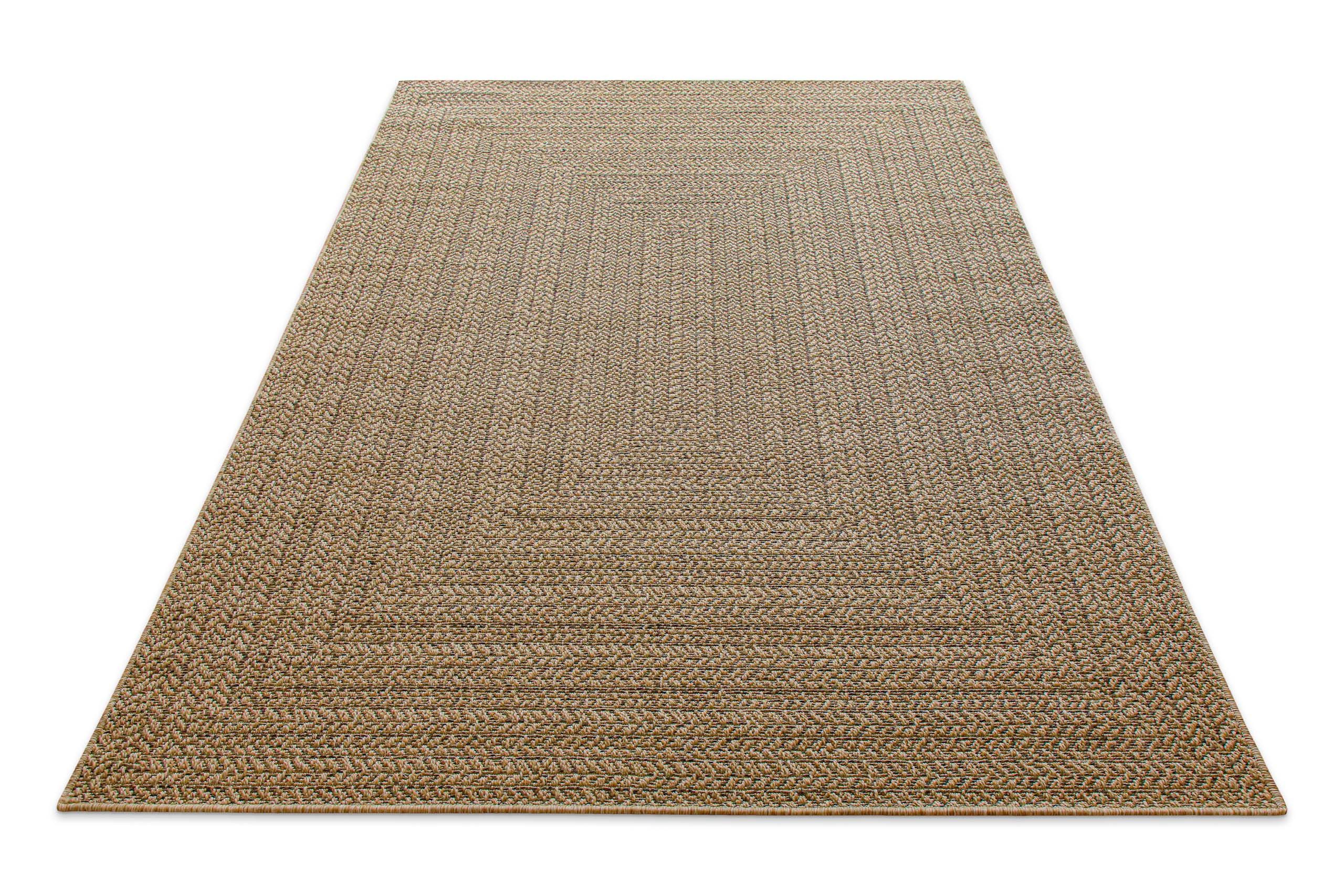 Wecon home Teppich Layo, rechteckig, Höhe: 6 mm, Flachgewebe, wetterfest, geometrisches Design, In- & Outdoor Teppich