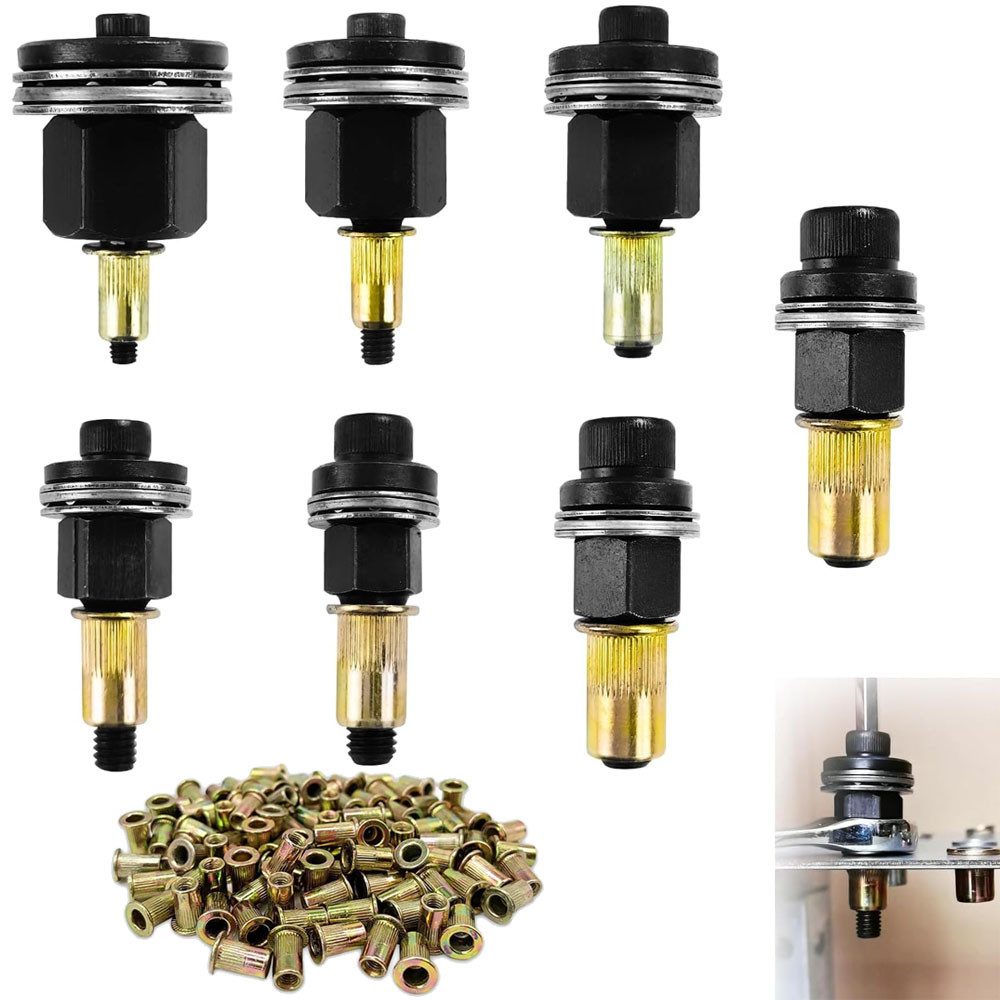 Nutstein 77 Stücke Nietmutternzange Set Einpressmuttern Handnietwerkzeug Set