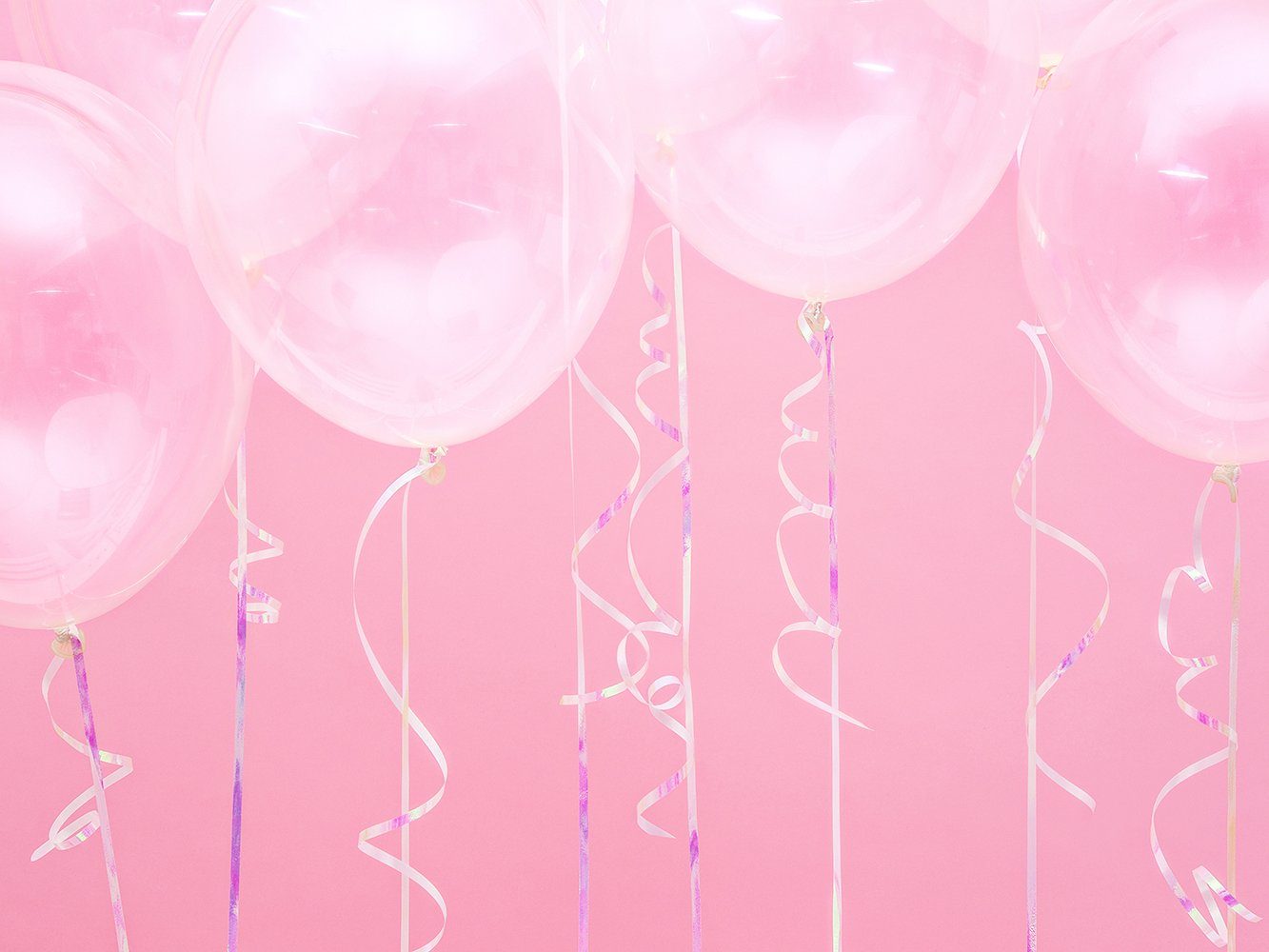 partydeco Geschenkband, Geschenkband Polyband 5mm x 225m Rosa Irisierend