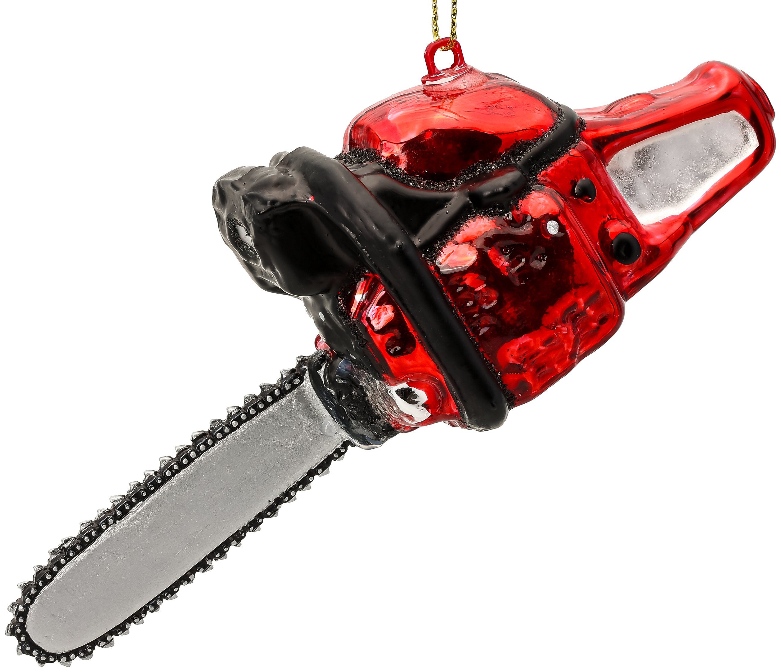 SIKORA Christbaumschmuck Motorsäge besondere Weihnachtskugel Glas Anhänger günstig online kaufen