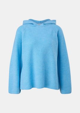 comma casual identity Langarmshirt Strickpullover mit Kapuze Logo