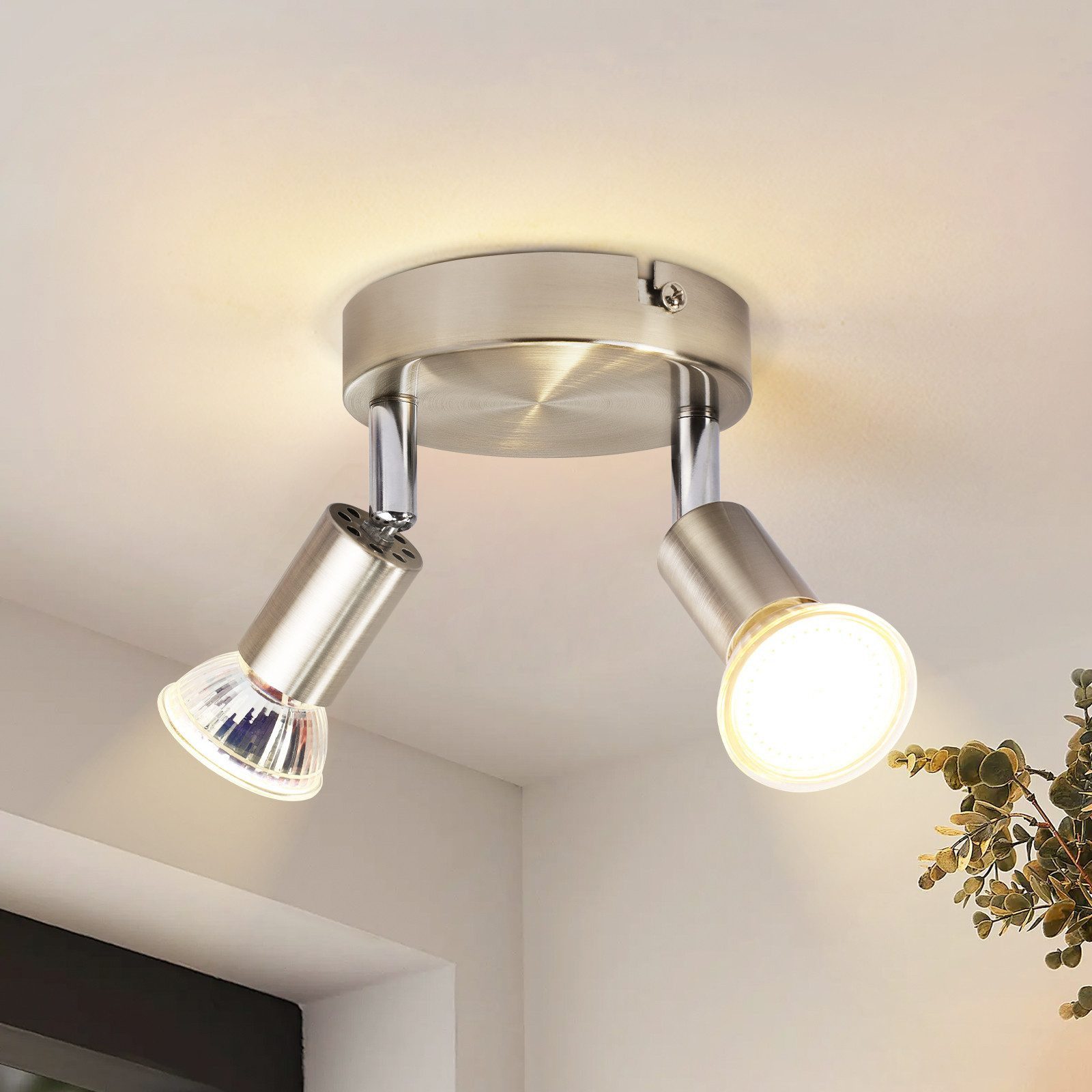 ZMH Deckenleuchten 2 Flammig Deckenstrahler - Modern GU10 Deckenspot für Wo günstig online kaufen