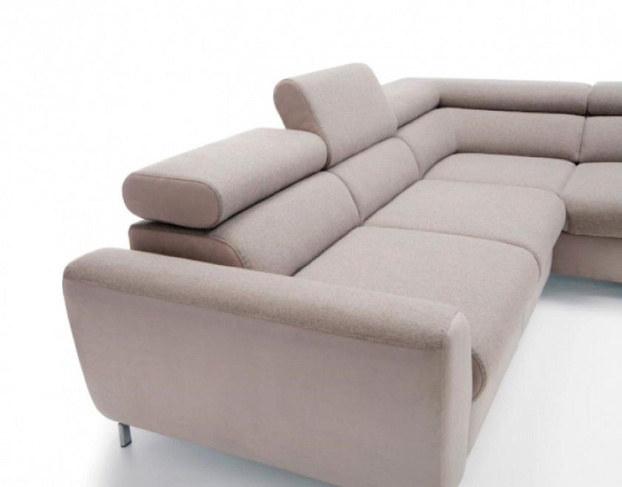Sofa Beige Teile, 1 in Europe Sofa Eckgarnitur L Ecksofa Polster Ecksofa Sofas, Made Couch JVmoebel Form