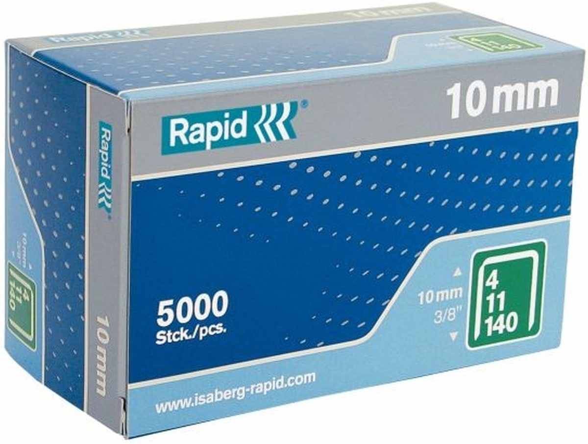 Rapid Heftklammer Tackerklammern Nr. 140 10mm verzinkt VE=5000 Stück