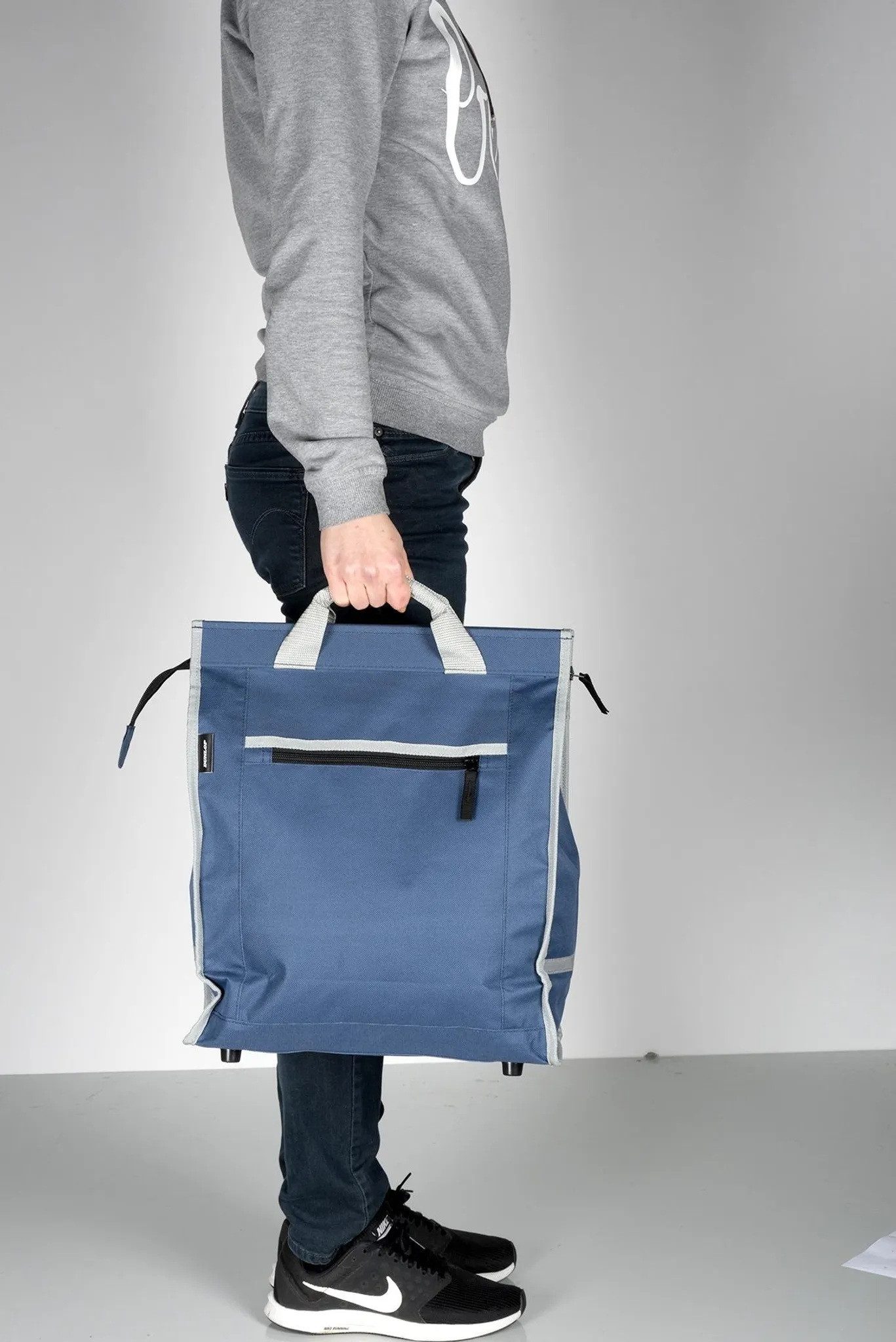 Dunlop Fahrradtasche für Gepäckträger (Fahrrad-Einkaufstasche mit 3 Fächern), Fahrrad Gepäckträgertasche wasserdicht