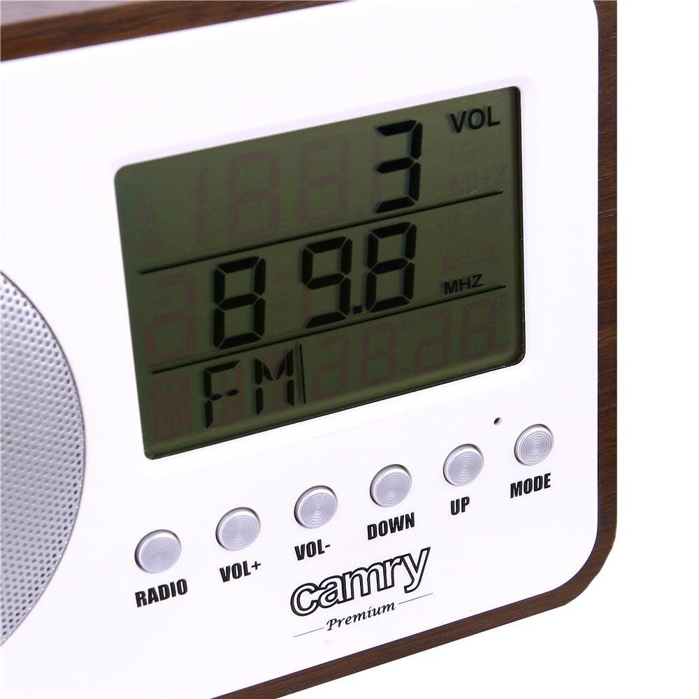 Camry CR 1153 Radio (Thermometer, Kalenderfunktion, FM-Digitalradio, Weckfunktion, AUX-Anschluss, Batteriebetrieb und USB-Stromversorgung)