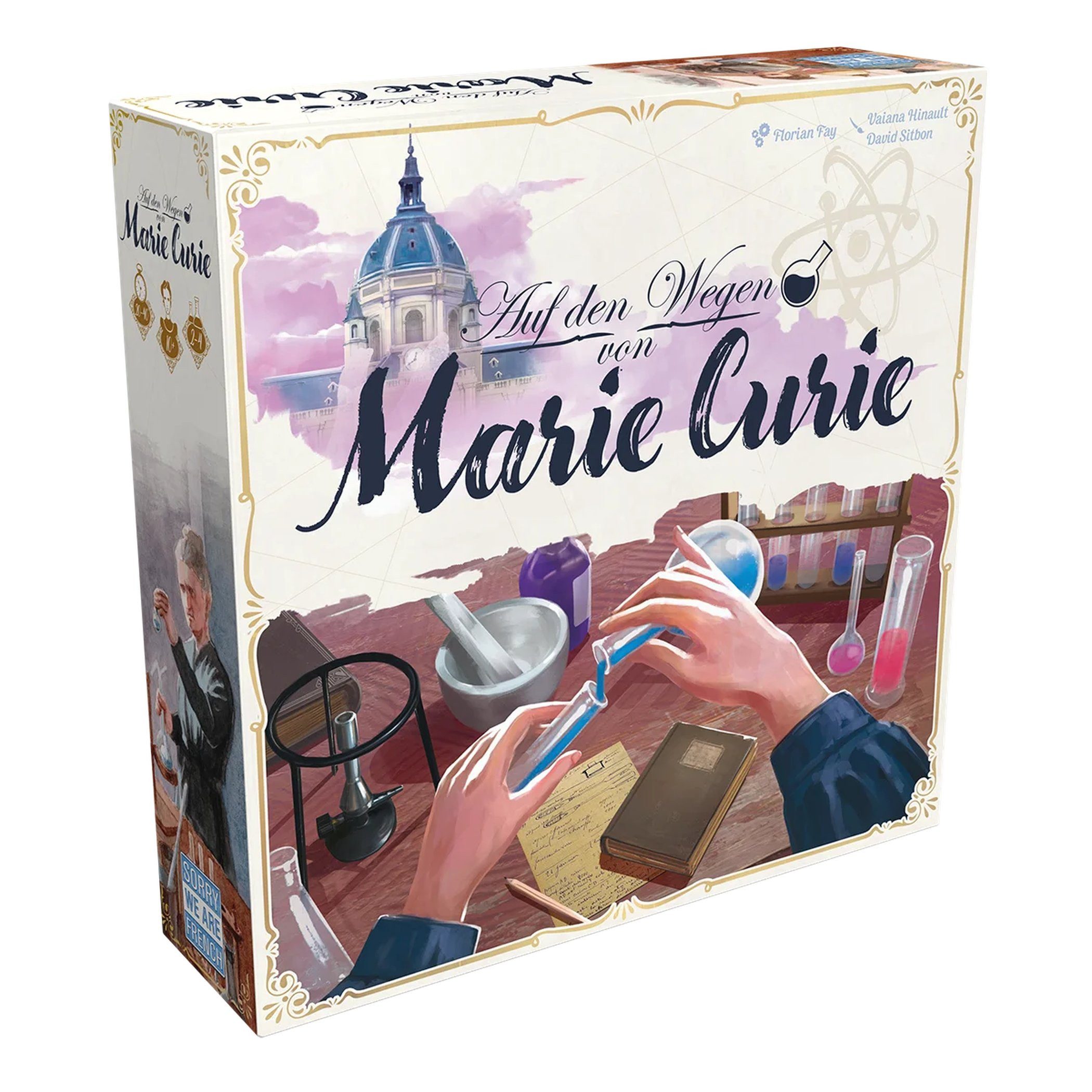 Spiel Auf den Wegen von Marie Curie Brettspiel