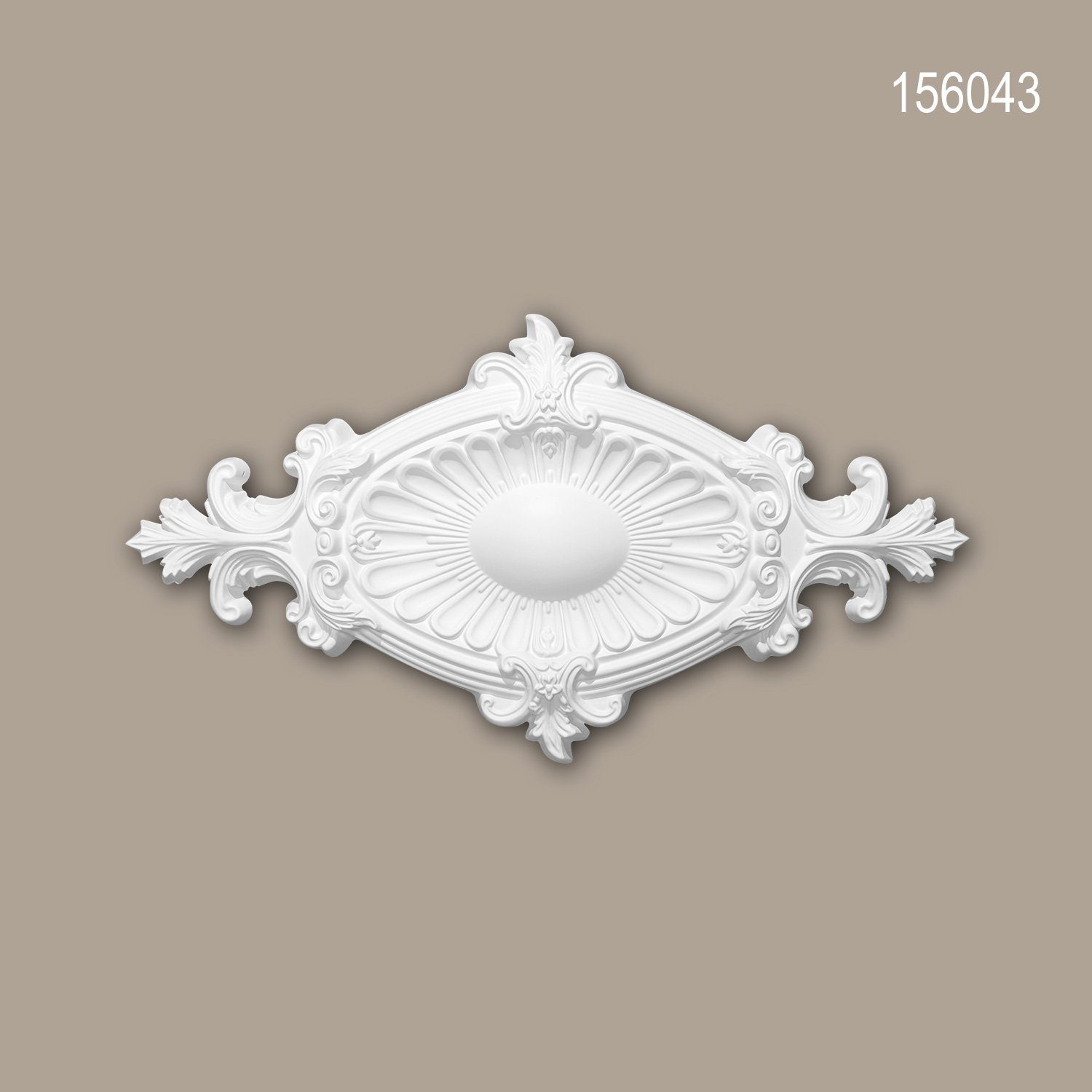 Medallion, 156043 Zierelement, x Decken-Rosette vorgrundiert, St., 31,5 weiß, cm), Stuckrosette, Profhome 58,5 Stil: 1 Neo-Empire (Rosette, Deckenrosette, Deckenelement,