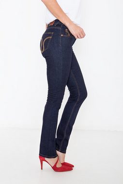 ATT Jeans Gerade Jeans Stella mit Ziersteppungen, Straight Cut