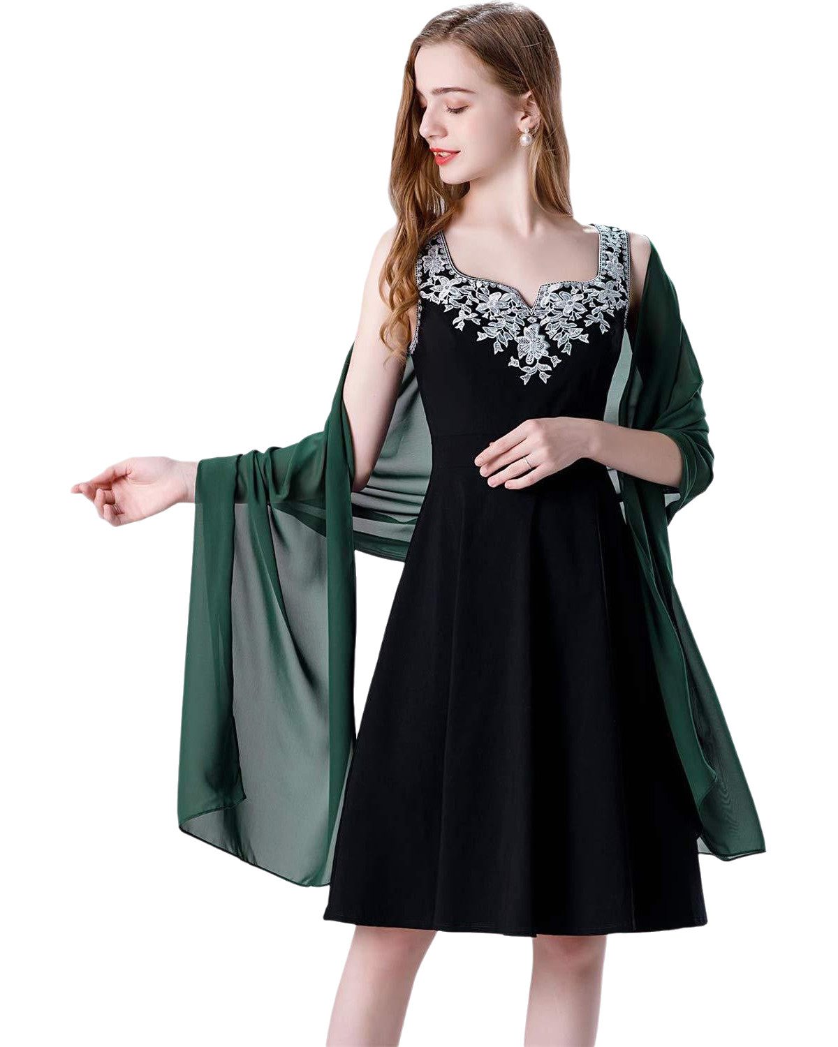 Bwecuy Modeschal Damen Schal – Elegante Stola für Abendkleider, Hochzeit, Party, (1-St), Leicht, Weich und Stilvoll