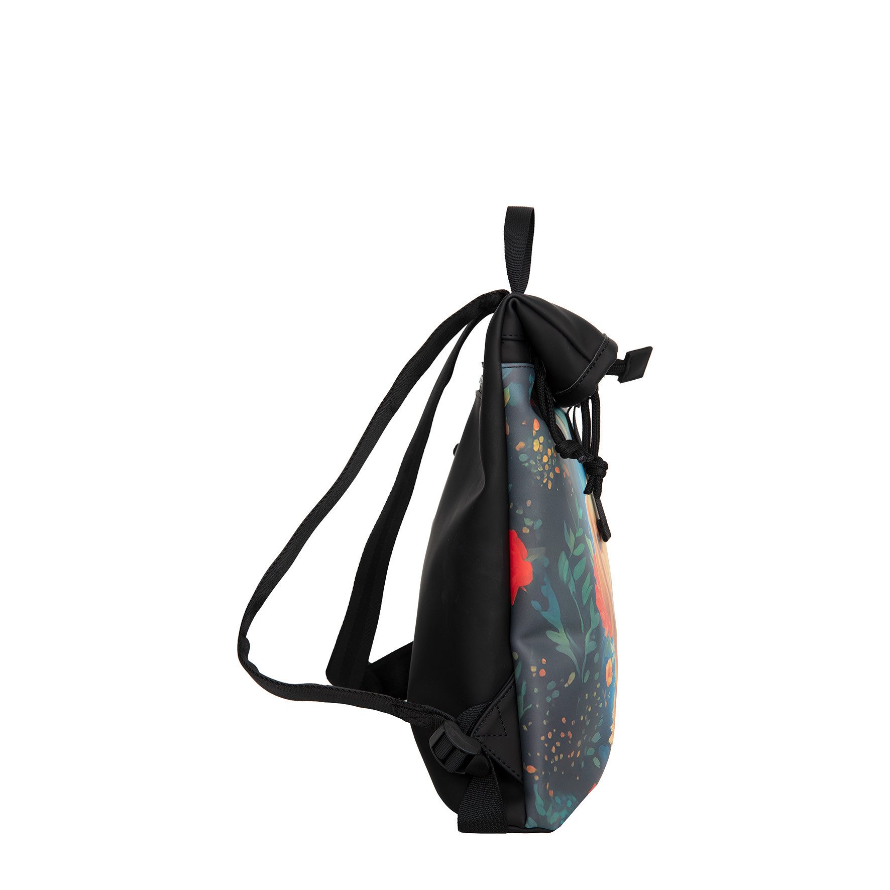 NEW REBELS Cityrucksack kleiner Roll Up RollTop Kurier Rucksack Los Angeles Golden Retriever, wasserabweisendes Material mit Golden Retriever Design