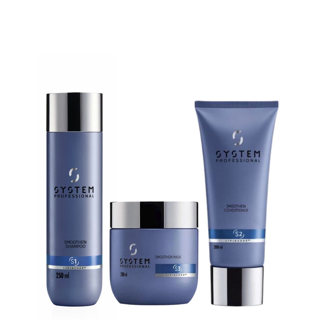 System Professional Haarpflege-Set Lipid Code Smoothen Trio, 3-tlg.