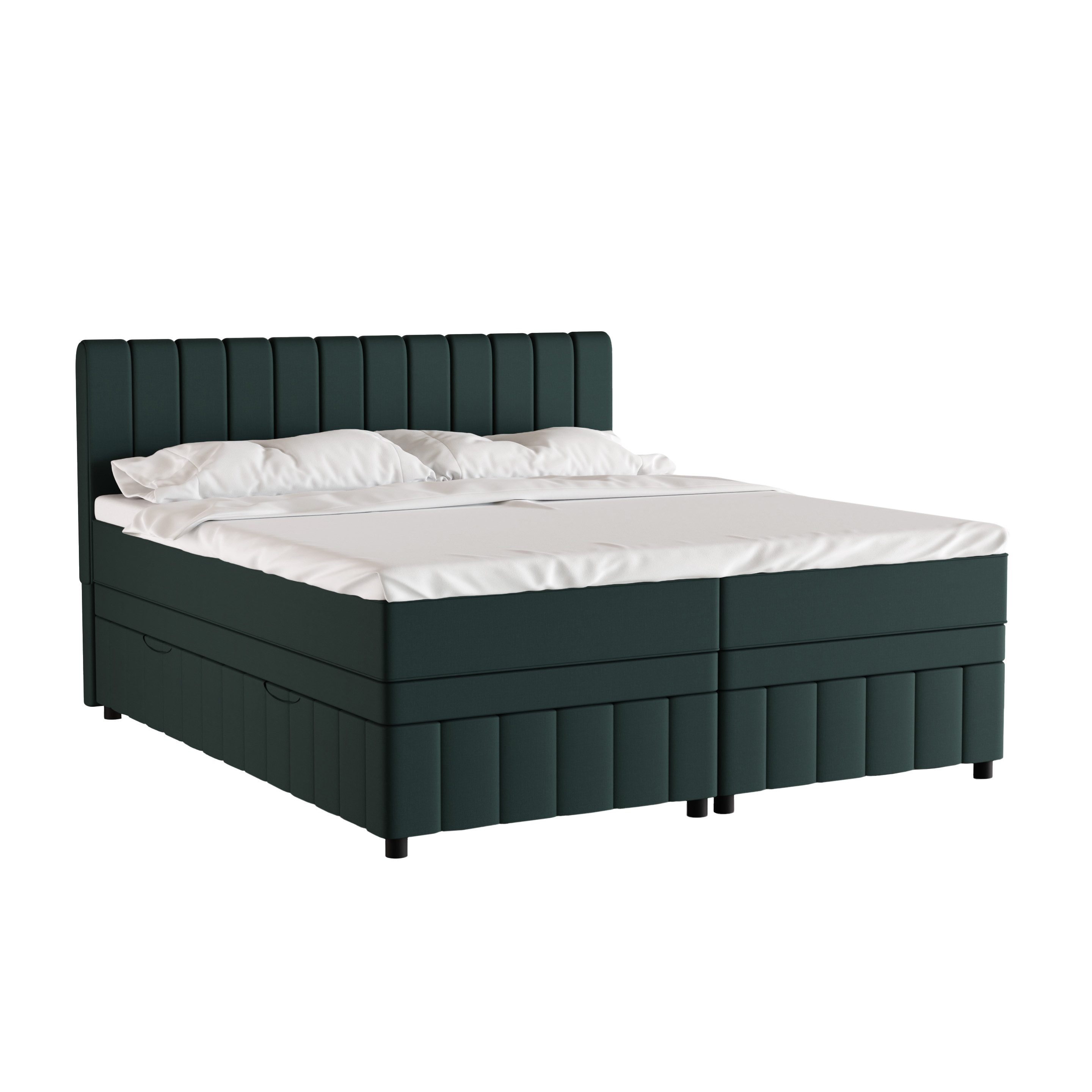 Homesy Boxbett Avalon (3-St), 140x200, 160x200, 180x200, Boxbett mit Bettkasten und Topper