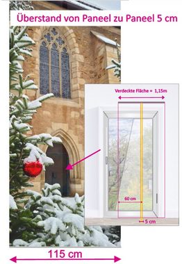 Schiebegardine Weihnachten in der Kirche Flächenvorhang 2er Set 260 cm- B-line, gardinen-for-life