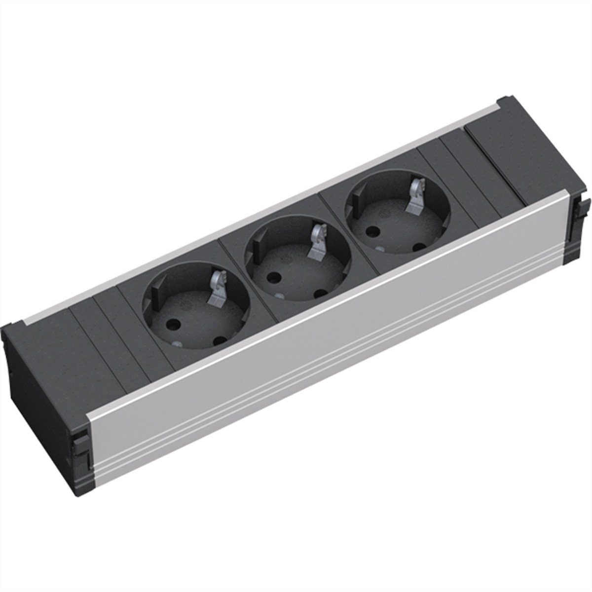 Bachmann CONI 3x Schutzkontakt GST18 Einbau-Tischsteckdosenleiste (Kabellänge 0.2 m), 333.1007