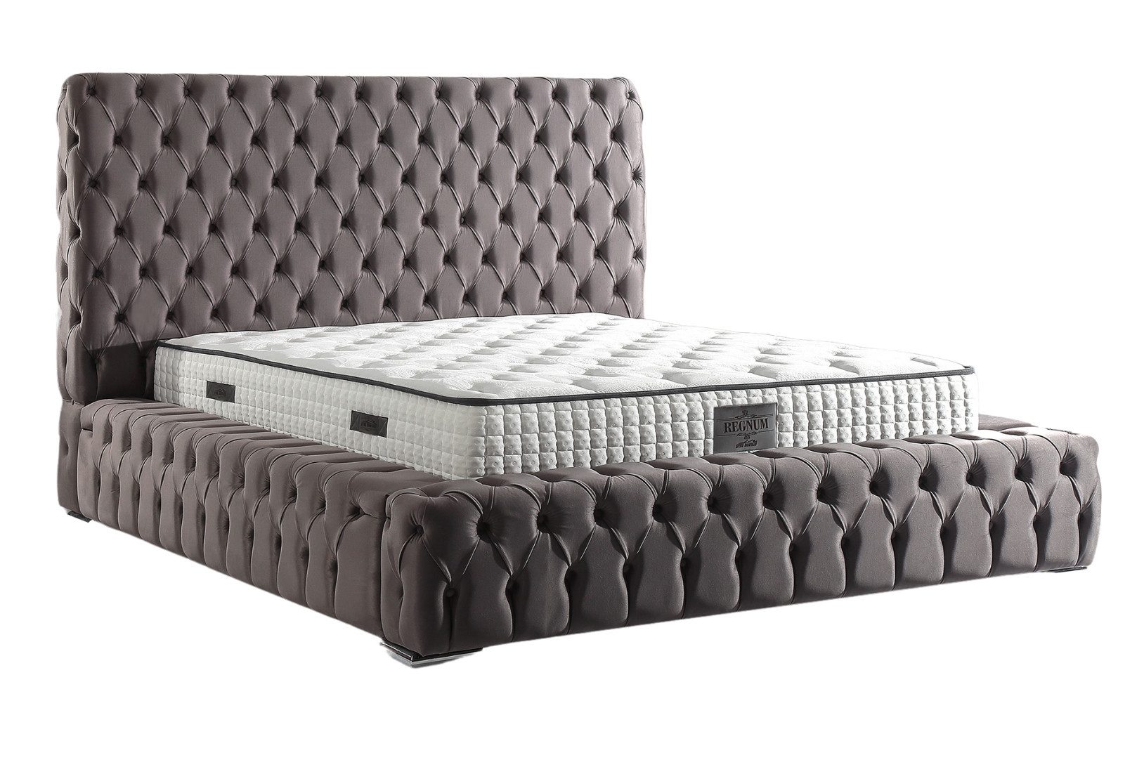 Villa Мебель Boxspringbett Regnum (Bett Set), XXL-Bettkasten mit Gasdruckfedern  mühelos & geräumig