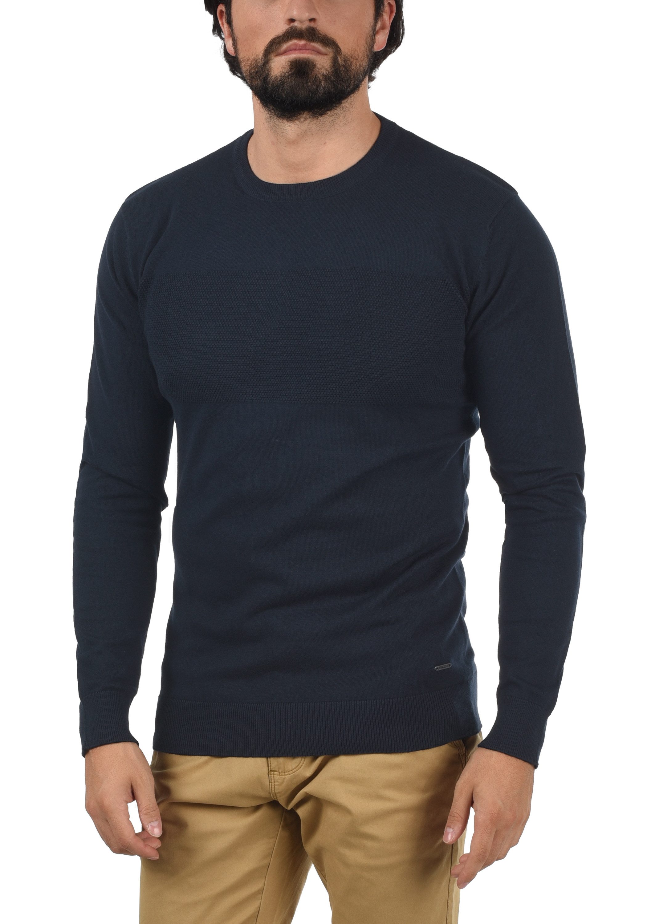 Indicode Strickpullover IDErnesto Strickpulli aus Feinstrick günstig online kaufen