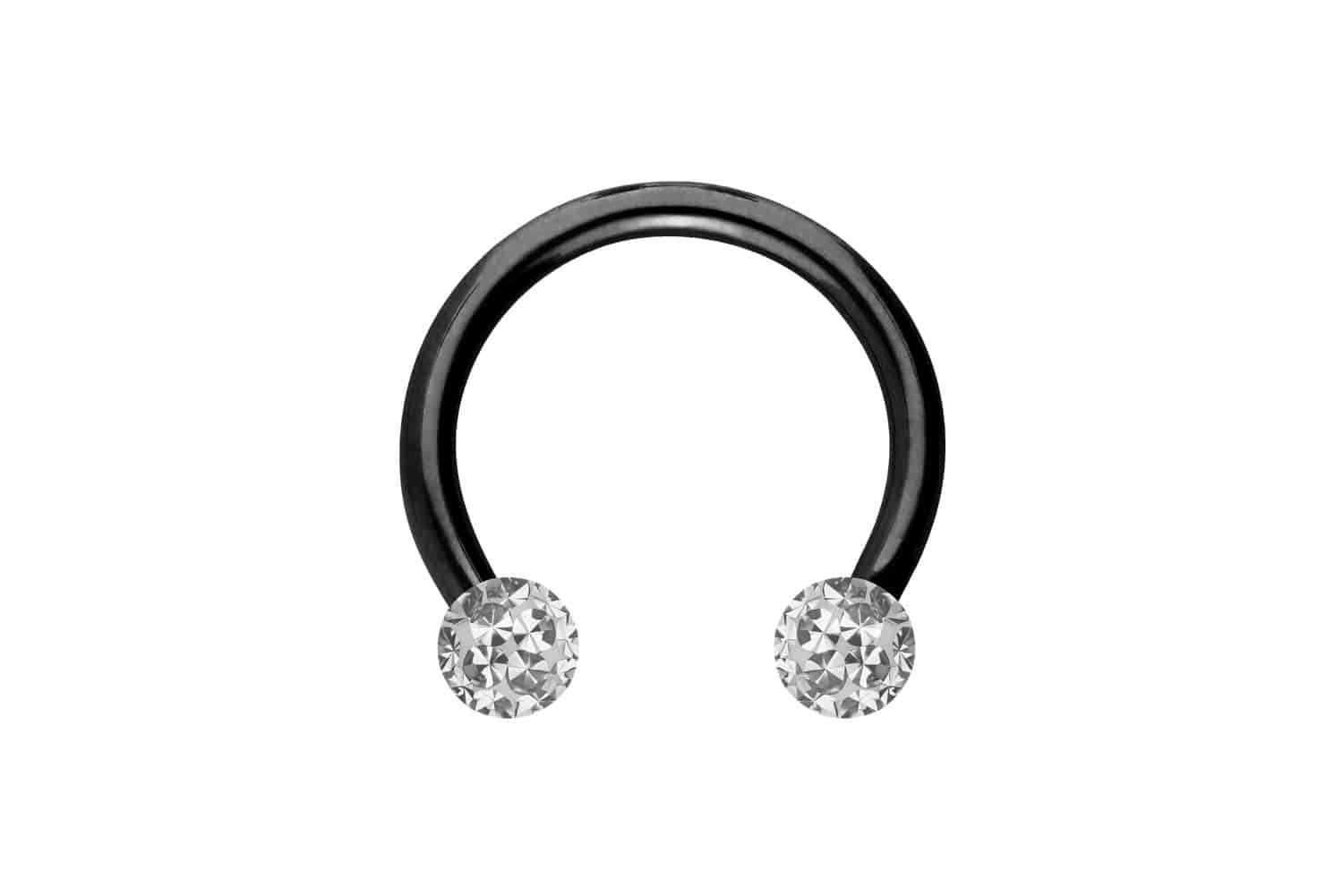 Nasenpiercing Titan Hufeisenring EPOXY-KUGELN